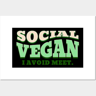 Social Vegan Posters and Art